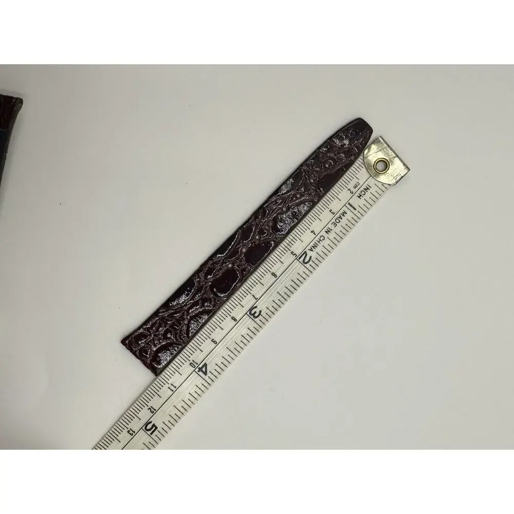 16mm KREISLER alligator Calfskin Brown NOS Vintage Watch Band & Gold-Tone Buckle